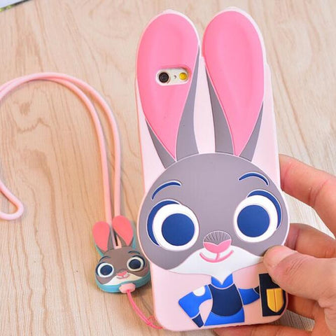 ZOOTOPIA 3D Silicone Cover For iPhone 5S SE 6 6s 7 Plus Lovely Cute Phone Accessories